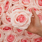 Colorful artificial rose flowers without stems for DIY projects