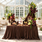 Faux Burgundy Floral Arrangement Event Table Styling