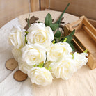 1. Light peach fake rose bridal flower arrangement
