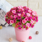 fake_rose_mixed_bloom_hot_pink_bunch