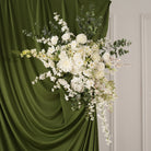 Floor flower bundle lining wedding aisle sides
