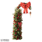 Pre-assembled artificial floral pieces for diy christmas hoop arch and table decorations