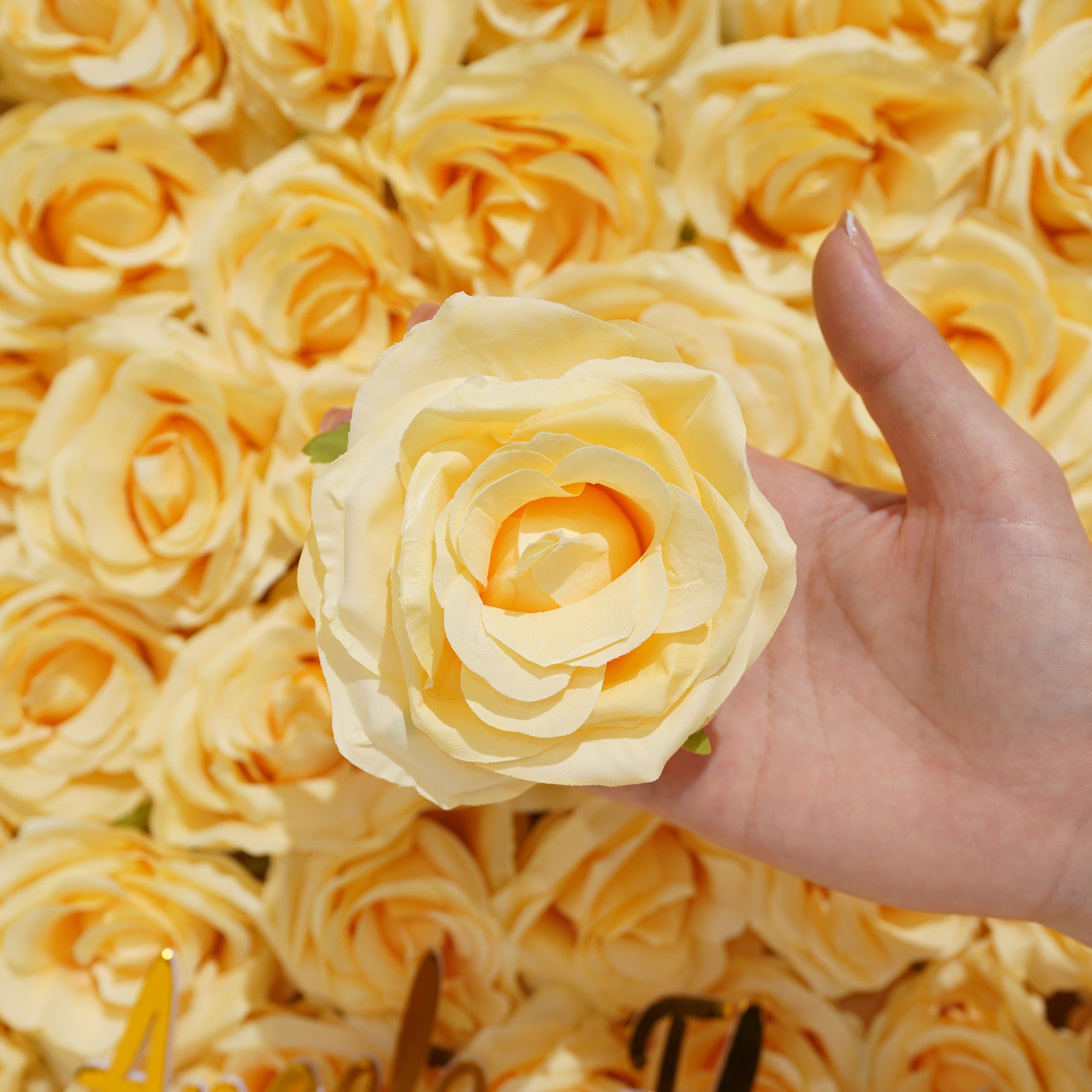 wedding artificial rose head 