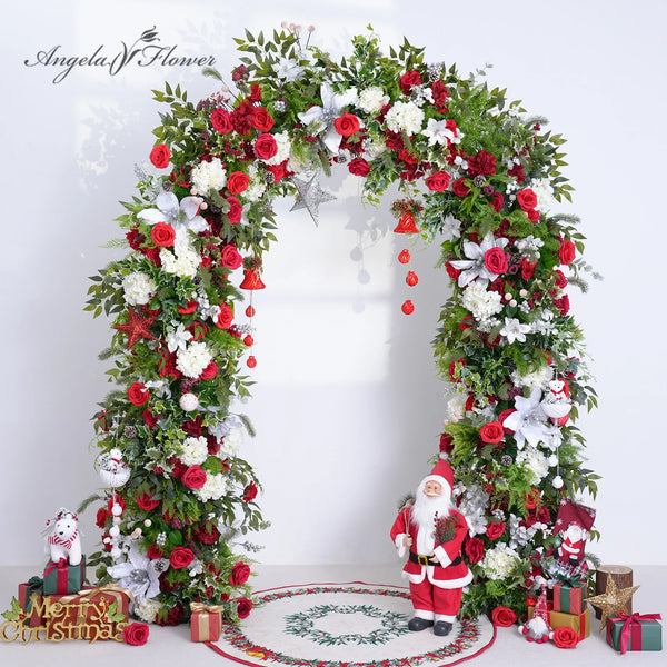 A8760 Christmas Flower Row Wedding Arch Frame Floor Floral Props