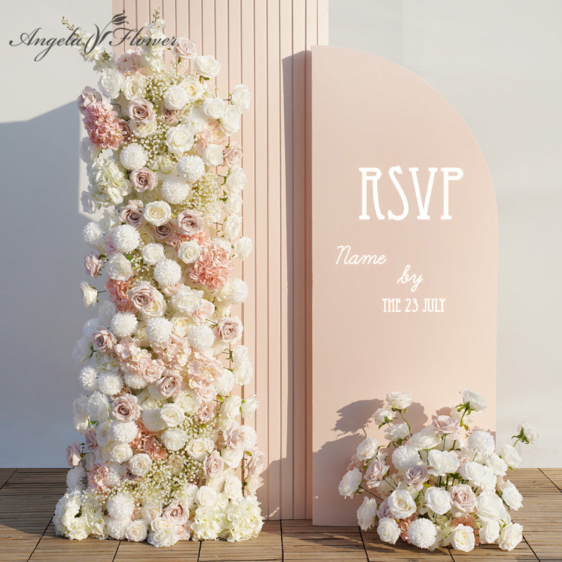 Artificial White Rose Mixed Flower Bouquet