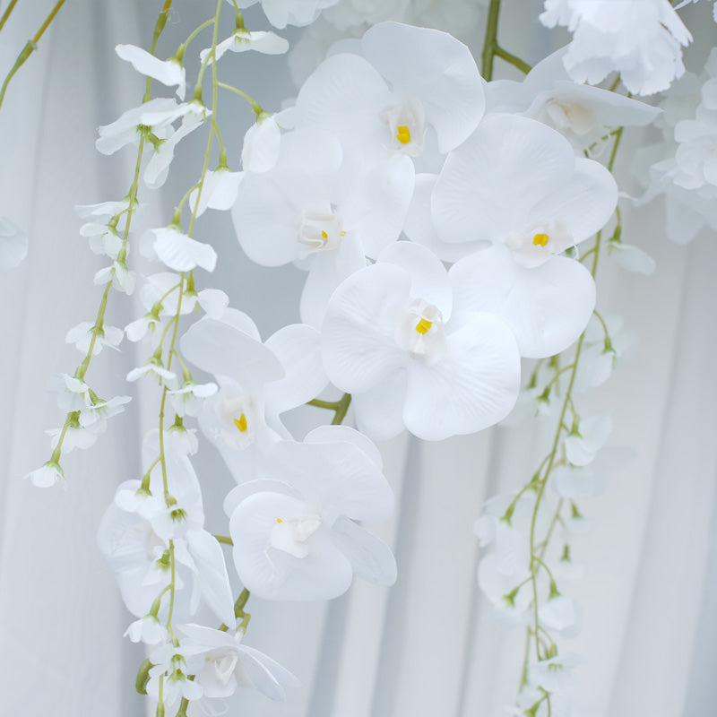 Pistachio tint hanging blossom swag for wedding