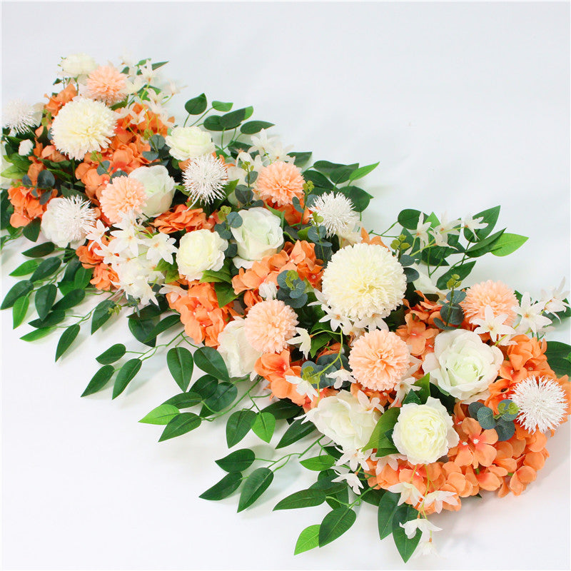 50/100cm Custom Wedding Flower Wall Arrangement Supplies Silk Peonies  Artificial Flower Row Decor for Wedding Iron Arch Backdrop