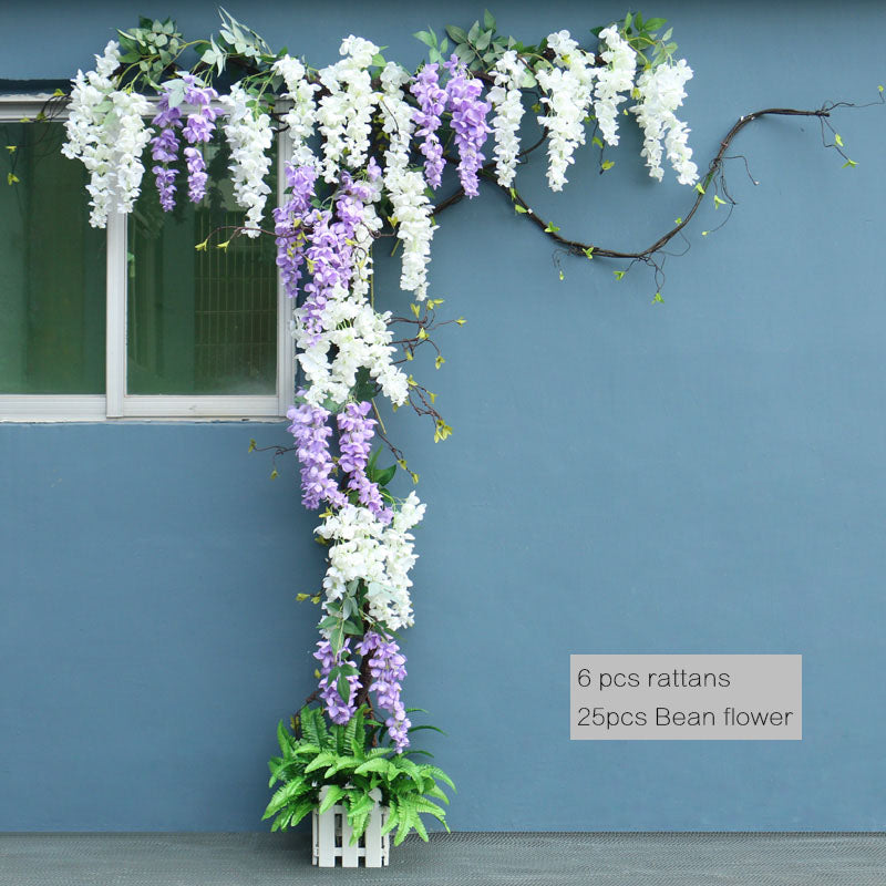 A6939 Flower Wisteria Wall Chlorophytum Fake Plants Hanging Tree