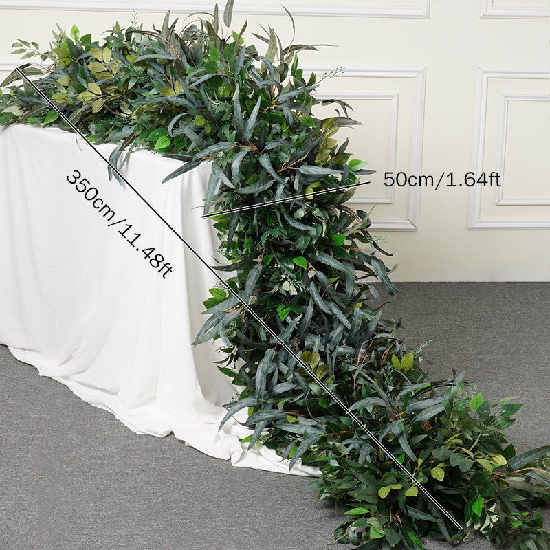 fake trailing flower garland for head table