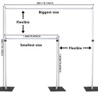 Height‑modifiable metal backdrop frame for bridal photoshoot, reception and gala event decor