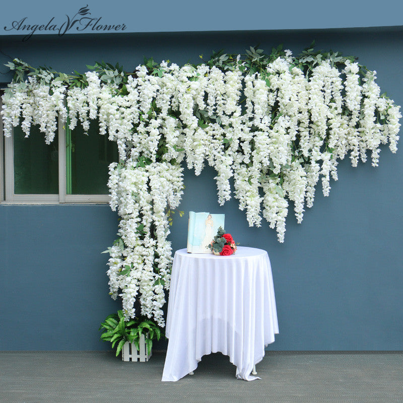 A6939 Flower Wisteria Wall Chlorophytum Fake Plants Hanging Tree