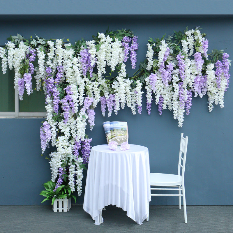 カーテン ann A6939 Flower Wisteria Wall Chlorophytum Fake Plants Hanging Tree