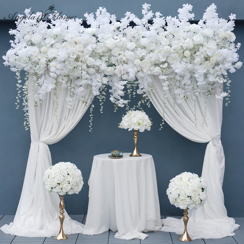 Sugar blush cherry blossom cascading arch swag